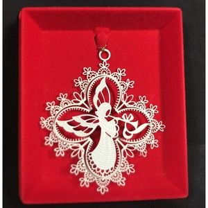 Angel Christmas Ornamen 3D Metal filigree Winter Lace by Tamerlane